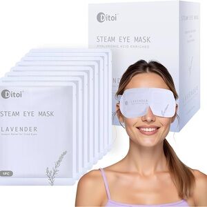 Lavender Steam Eye Mask Hyaluronic Acid Enriched instant relief tired 10 pc NIB